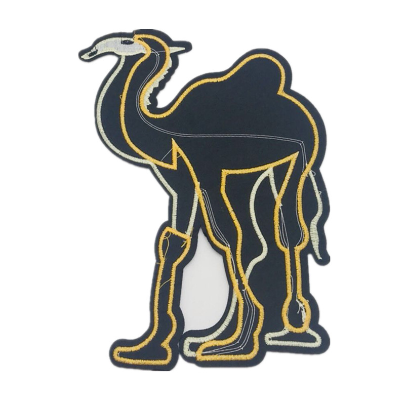 隆盛骆驼布贴 动物毛毡背胶刺绣服装鞋帽包包创意diy辅料现货