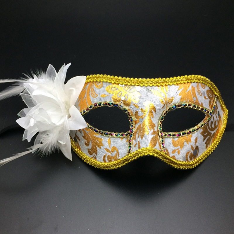 半脸面具女古风儿童面具女中国风气质款抖音舞会公主面具半脸侧边