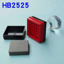 HB2525方光敏 HB印章材料批发 水晶柄壳+7mm金印光敏垫 2元/套