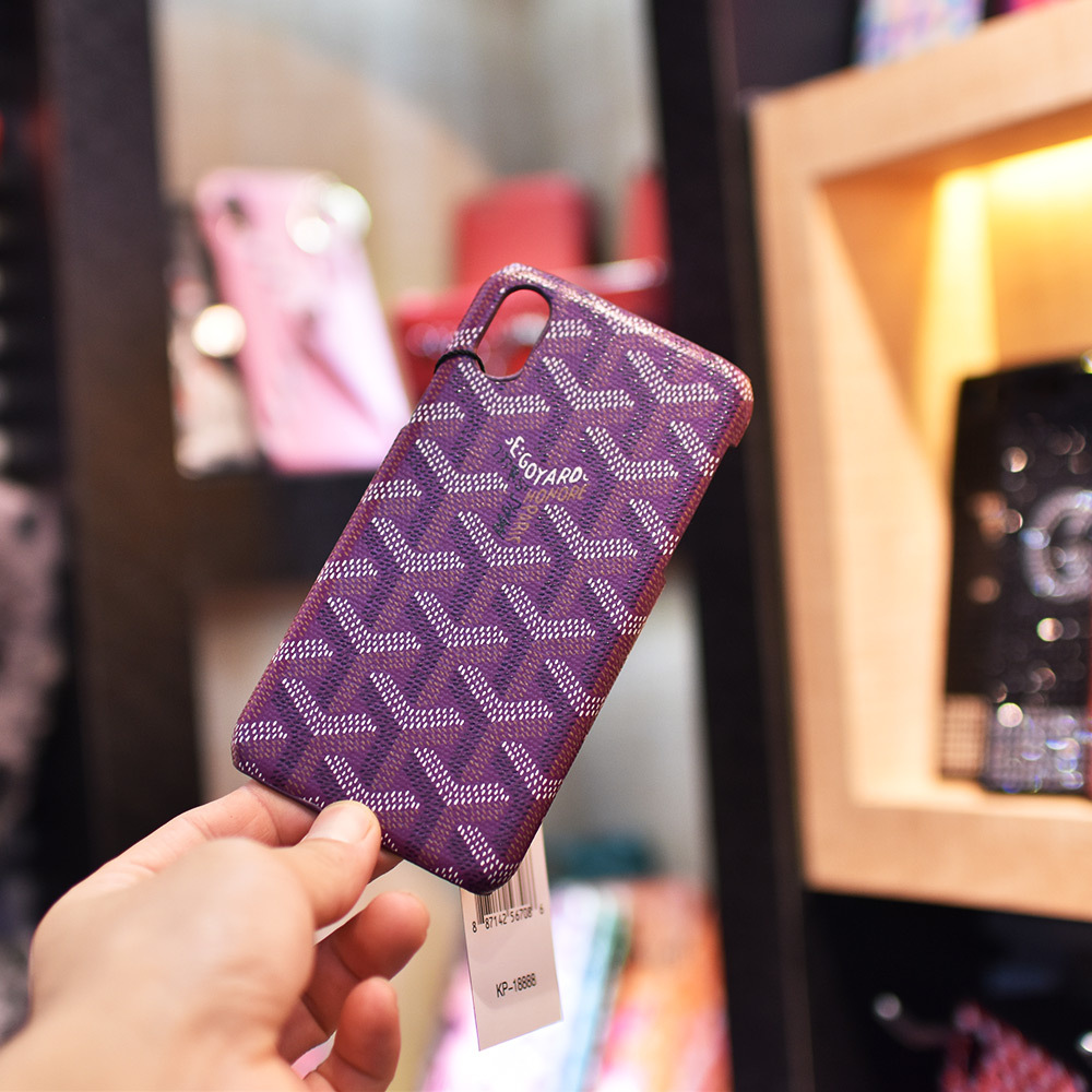 苹果iphone8多色goyard戈雅xs适用7plus大牌练习生同款6s皮手机壳