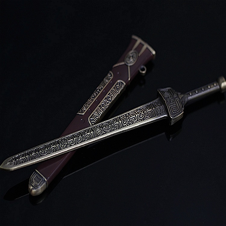 楚乔传影视周边古代兵器轩辕剑汉剑带剑鞘动漫刀剑钥匙扣未开刃