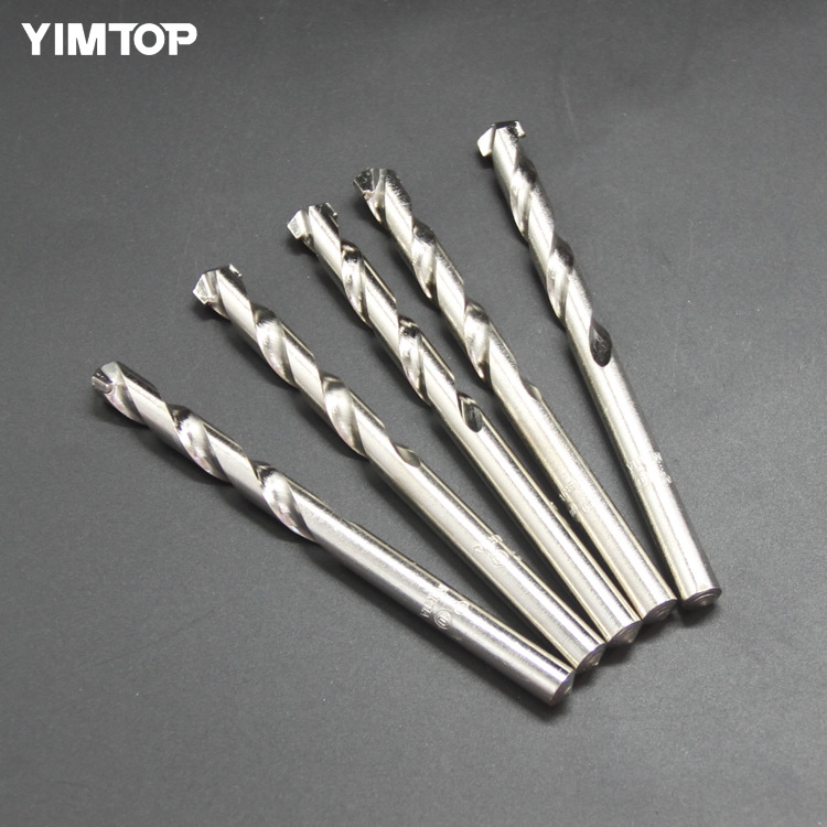 yimtop冲击石工钻头水泥墙壁建工钻头套装直柄冲击麻花钻头4-16mm