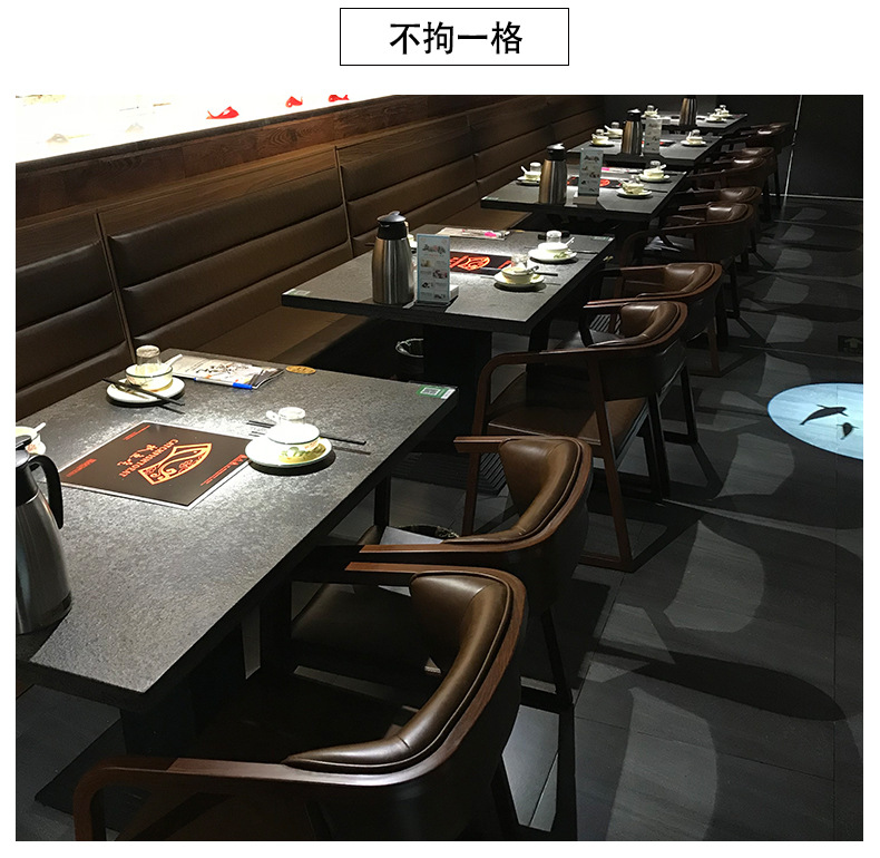 火烧石家具烤肉桌子烤鱼桌电磁炉一体火烧石餐桌火锅桌定制