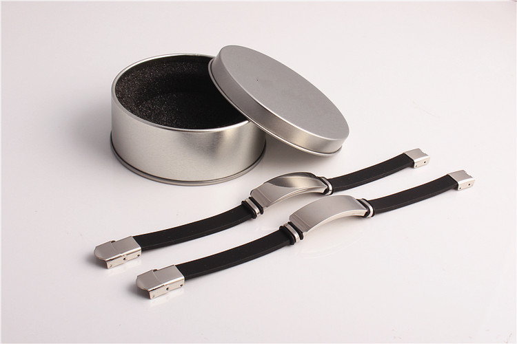 不锈钢手环钛钢硅胶腕带篮球运动手环手链球星可定制logo