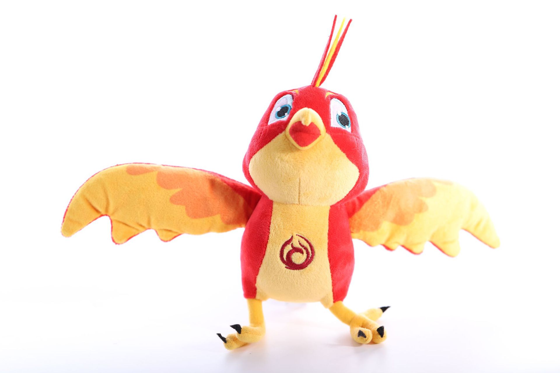 网红毛绒吉祥物可爱站姿喜鹊凤凰企业吉祥物公司促销礼品