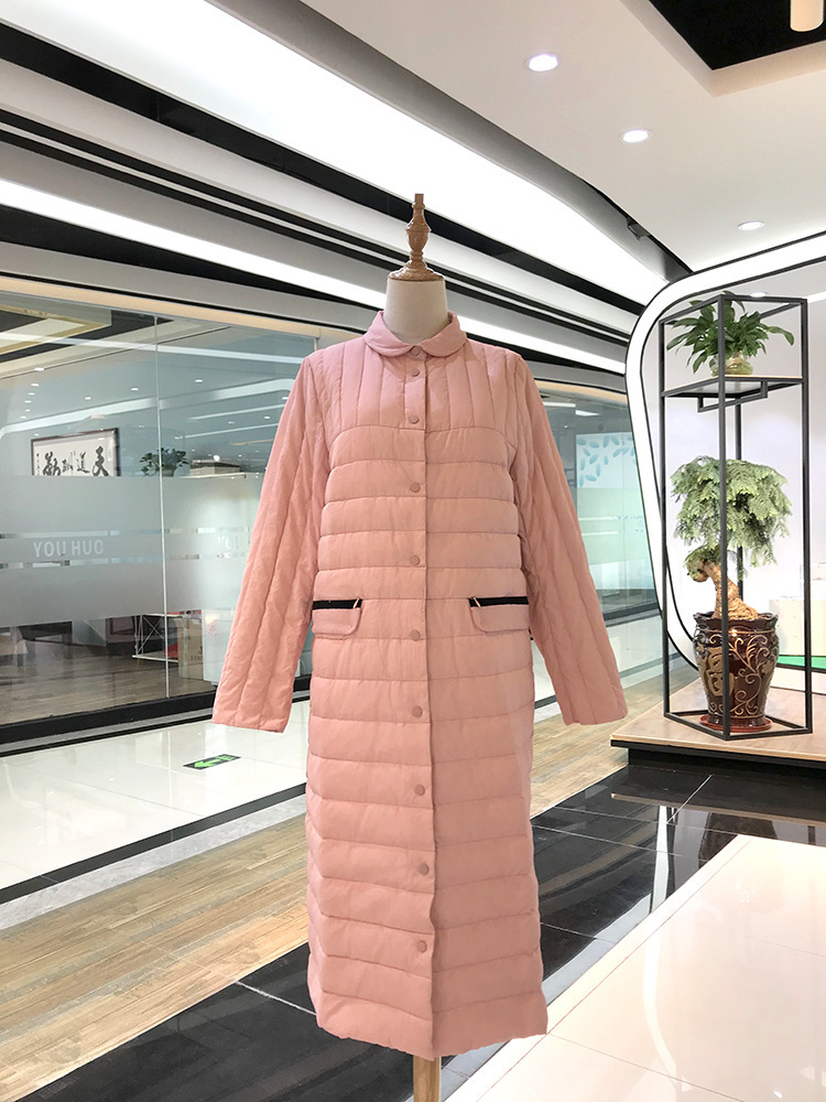 素莹羽绒服女中长款轻薄新款18秋冬品牌折扣库存女装尾货走份批发