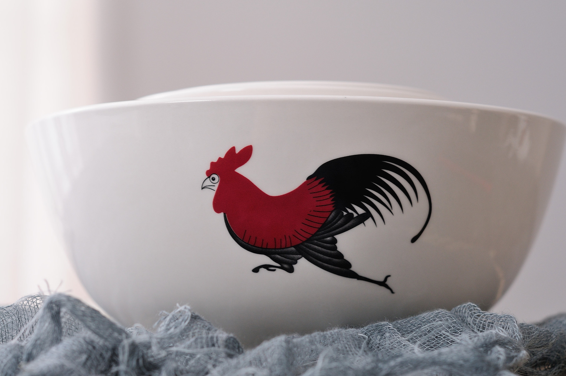 陶瓷公鸡碗怀旧餐具鸡公碗鸡碗道具家用公鸡碗