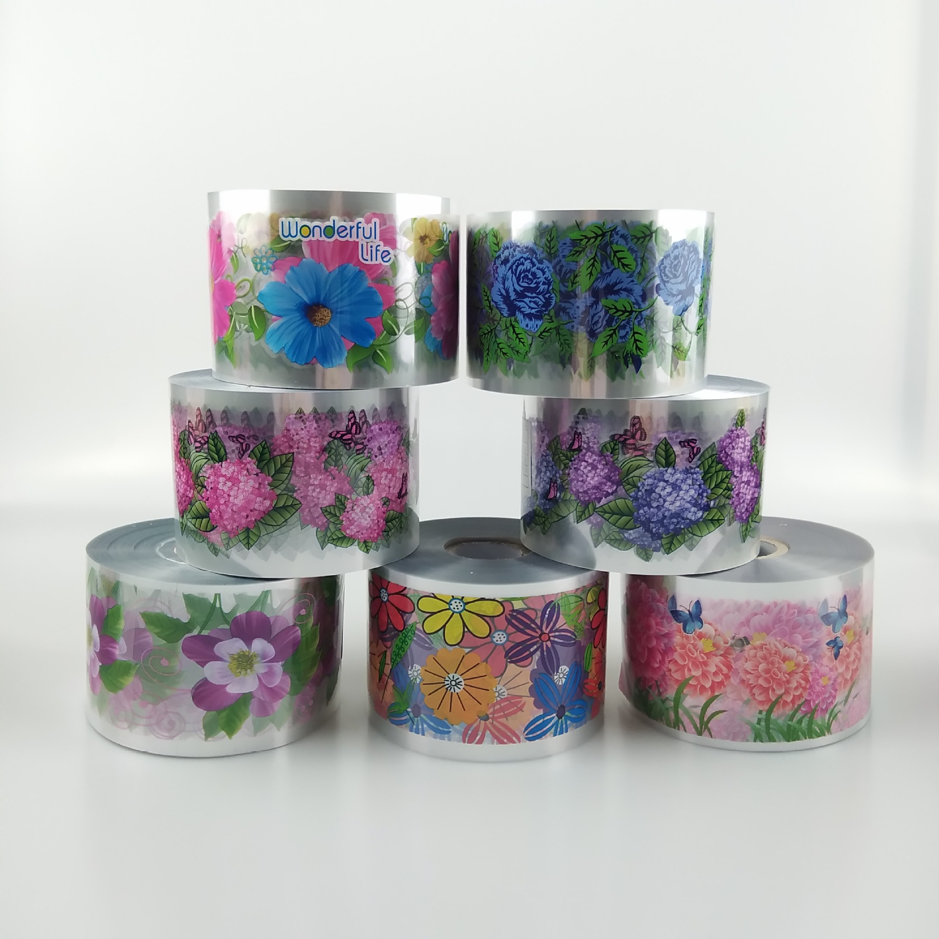 热转印花膜定做镭射膜美缝剂热转印膜塑料盆转印膜