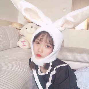 林小宅同款兔耳朵帽子头套兔子头套拍照道具写真道具