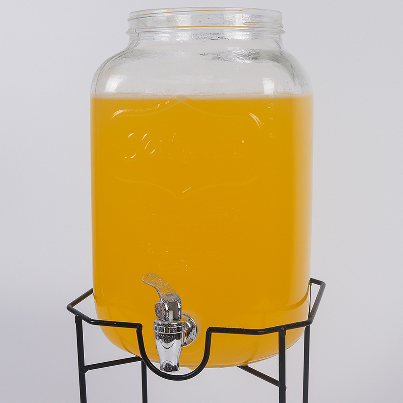 8l无铅透明玻璃 啤酒桶 酿酒罐 密封罐 果汁罐带龙头 透明啤酒瓶