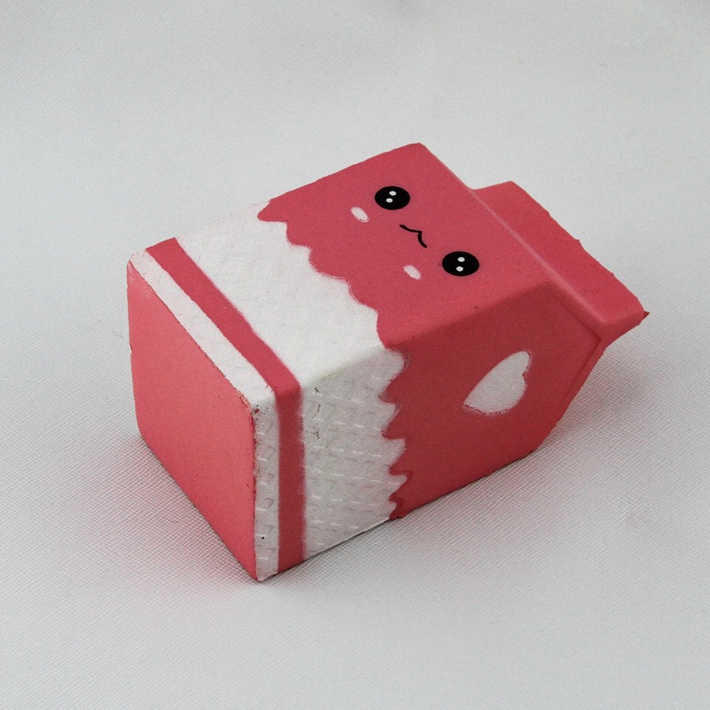 新款pu慢回弹减压发泄玩具squishy 卡通牛奶盒仿真玩具