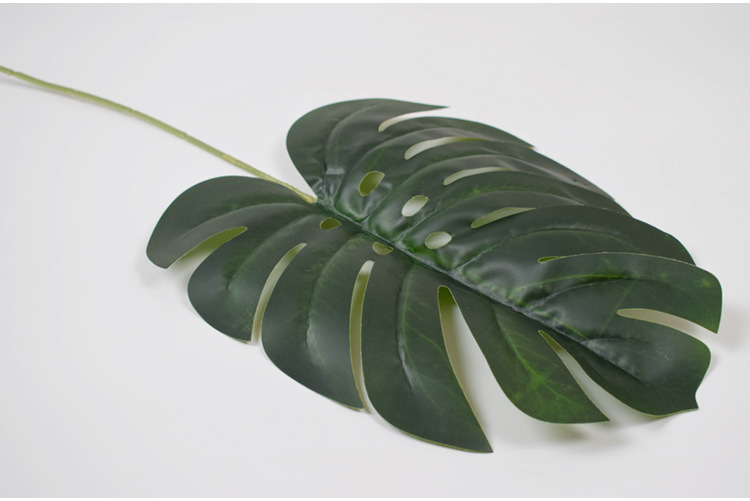 北欧风树叶绿色叶子家居装饰花卉仿真龟背叶大叶插花绿植绿叶植物