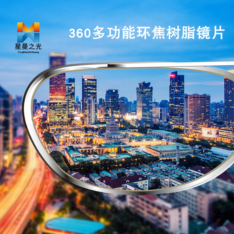眼镜片1.56双面渐进 双非 360环焦 全焦 近视镜片  a级 树脂镜片