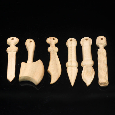 桃木剑/刀/斧子/文昌笔/鞭/枪浅桃木质工艺品diy手工饰品配件婴儿
