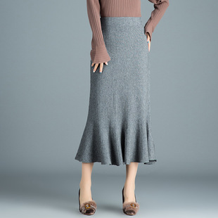 半身裙包臀性感毛线裙