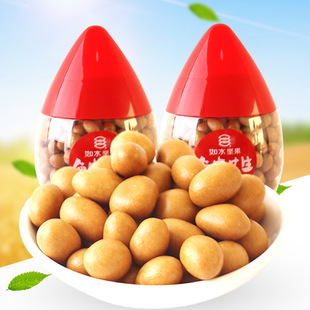 如水坚果 鱼皮花生500g/罐,12罐整箱,江浙沪皖包邮