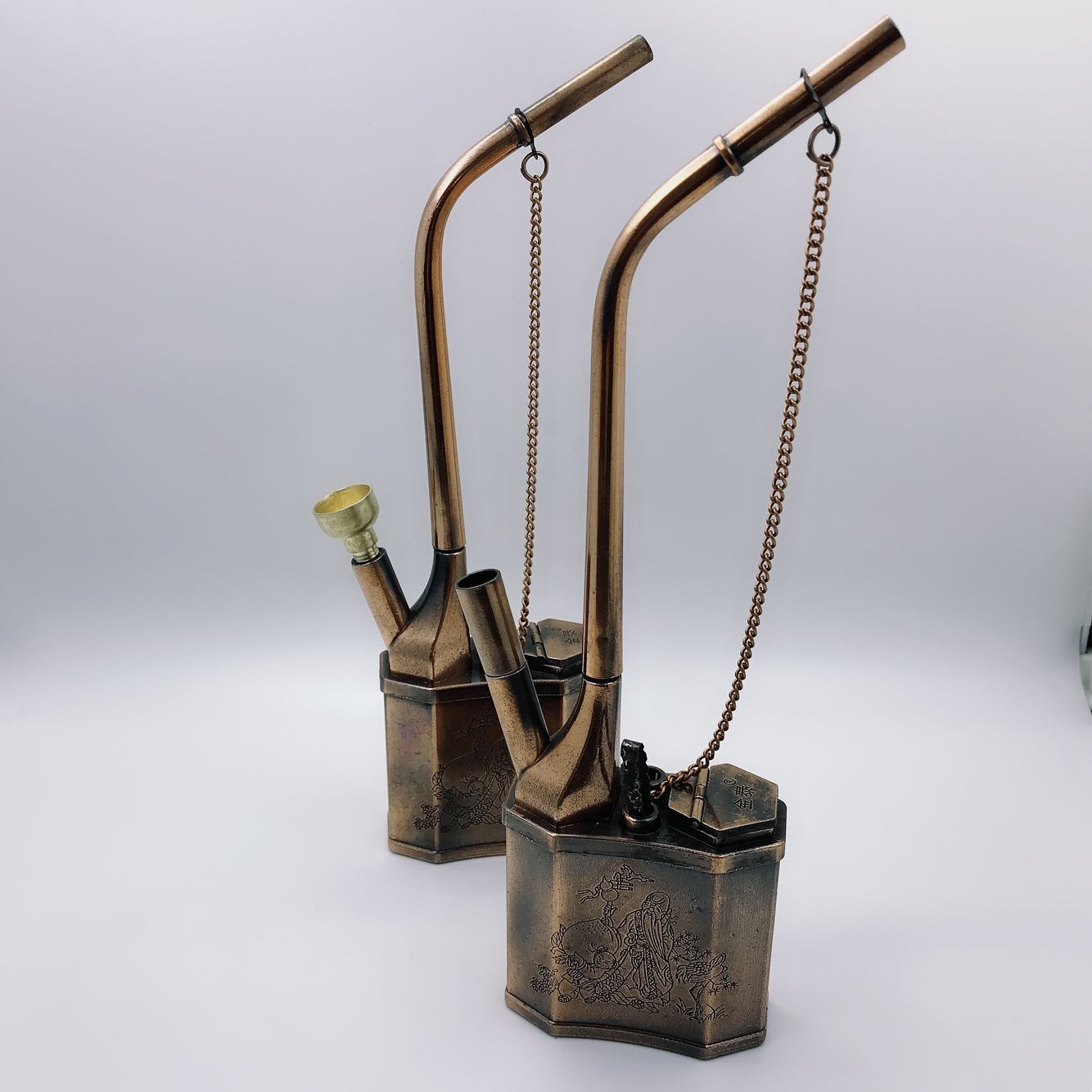 金泰复古大号水烟斗水烟壶水烟筒水烟袋水过滤老式烟斗 两用