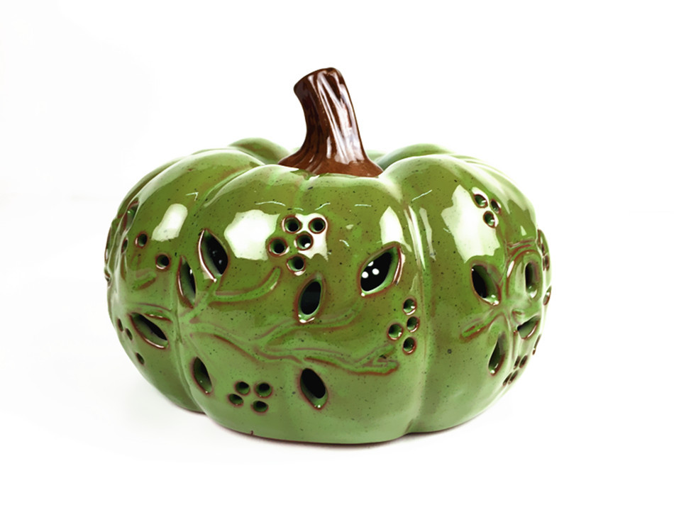 永惠尔9322陶瓷工艺品 红土南瓜摆件 红陶镂空南瓜摆件