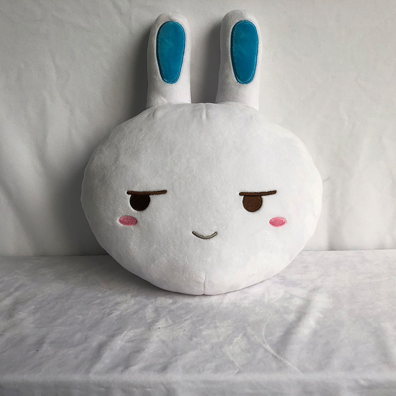 企业形象毛绒抱枕大白兔毛绒形象企业吉祥物抱枕-阿里巴巴
