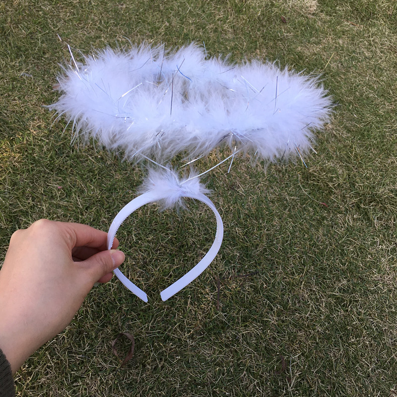 银丝天使环天使圈 花环头扣工艺饰品节庆用品 拍照道具