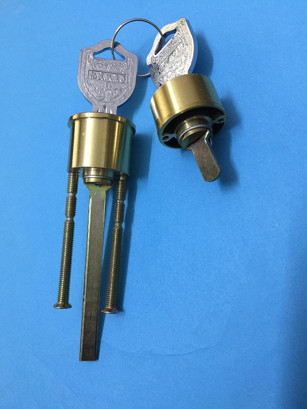一体化智能防盗电控刷卡锁配件 双头月牙双原子铜锁芯