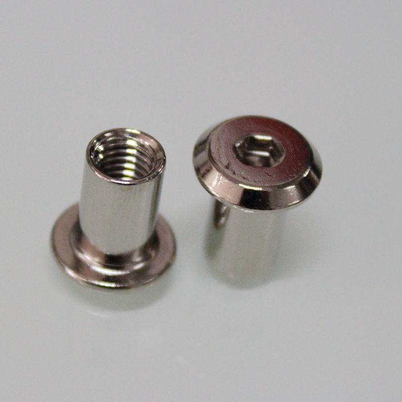 夹板螺母倒边内六角夹板帽 斜平内母钉家具五金配件连接件m6m8m10