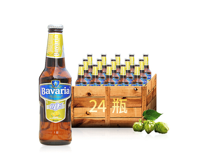 荷兰宝华利柠檬味无醇果味啤酒 无酒精bavaria 330ml*24