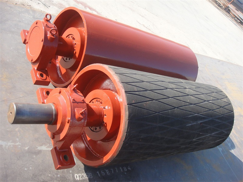 厂家销售 输送机包胶滚筒 外装式电动滚筒 改向滚筒