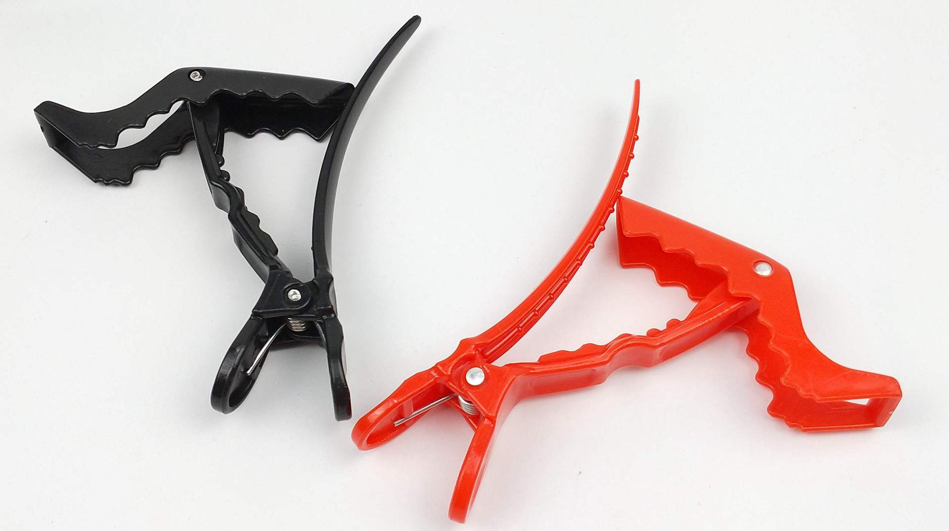 理发店定型用鳄鱼夹 磨砂鸭嘴夹分区夹 美发烫发染发固定用塑料夹