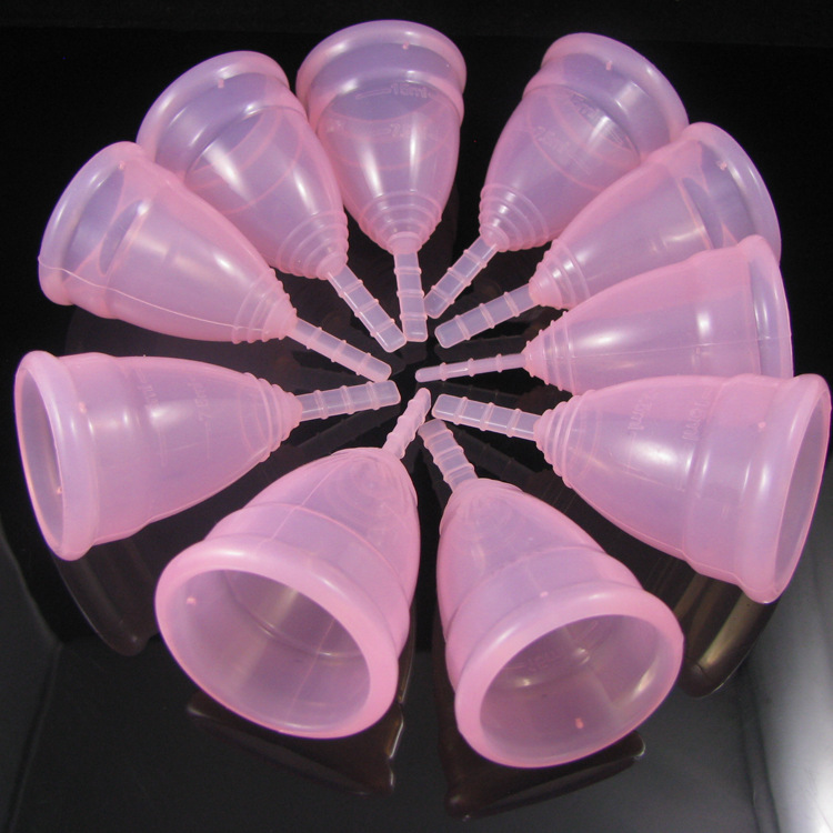 定制加工出口月经杯硅胶 姨妈神器替换卫生巾棉条 透明月事杯