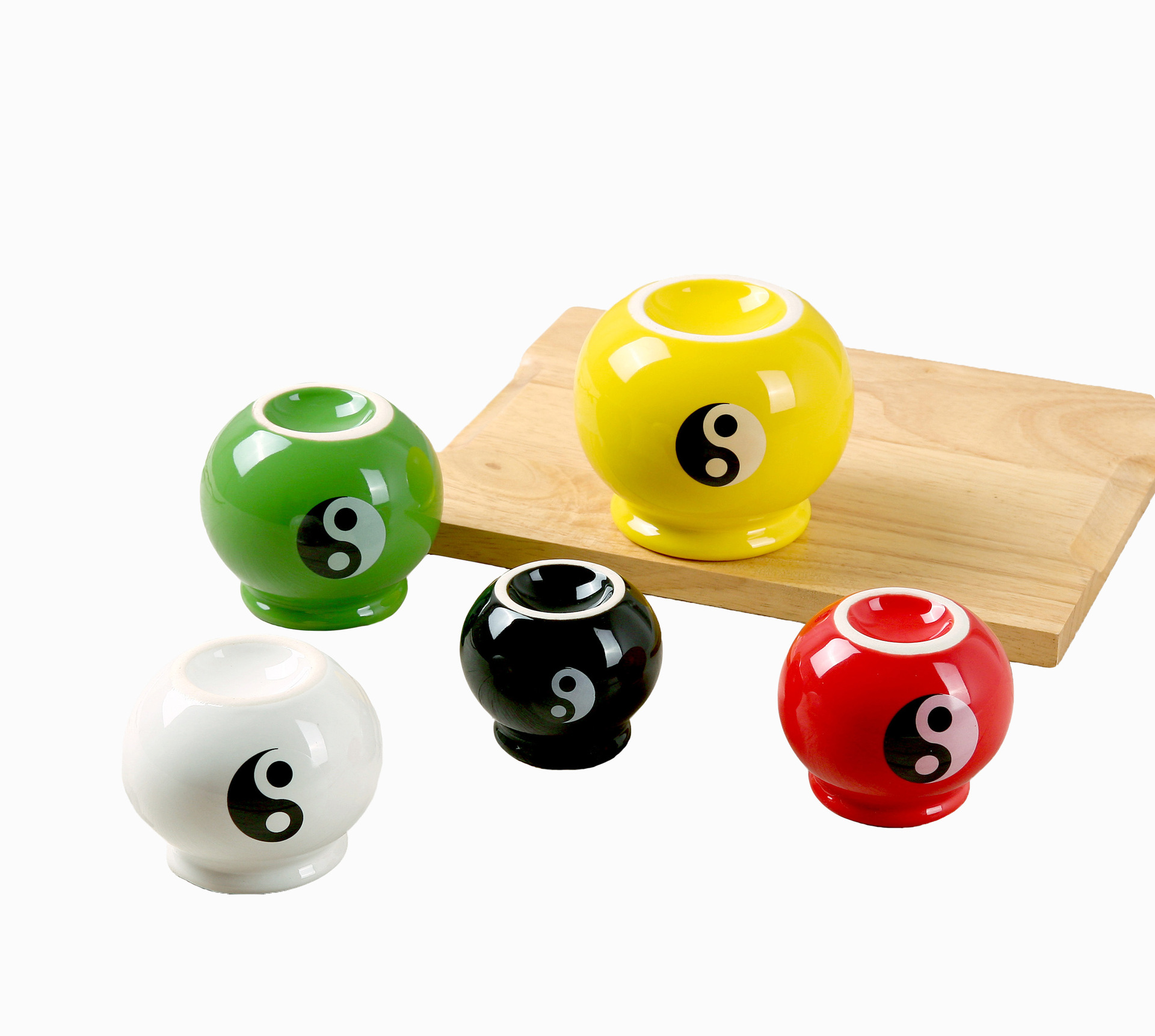 美容院专用套装 加厚凹底太极五行能量罐 可二次加热陶瓷火罐