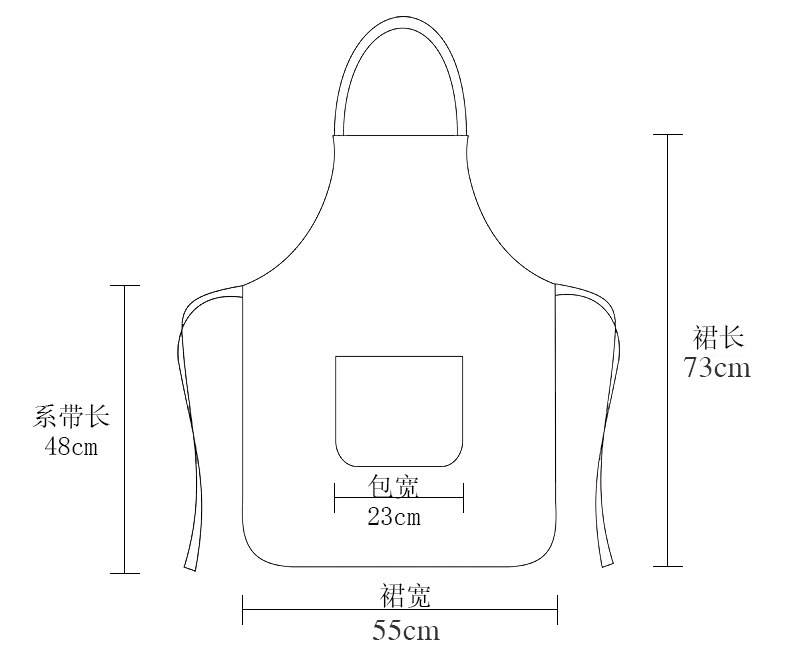 广告围裙定做挂脖防污防油可印logo礼品宣传围裙厂家批发定制围裙