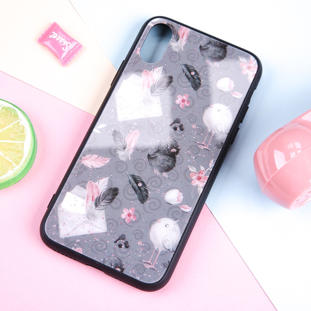 iphone6/7plus高颜值钢化玻璃手机壳苹果x照片diy一件定制批发潮