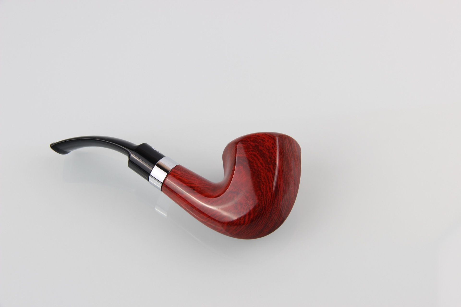 三达sanda高档耐用胶木双用弯式六边形个性过滤烟斗礼盒装