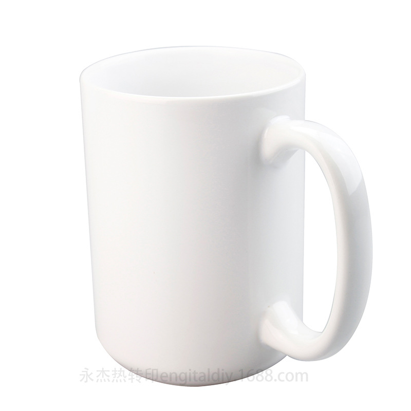 Thermal Transfer Printing Ceramic Cup Mug Coated Cup Wholesale Blank Ceramic Cup Cup Ceramic European and American Quality 15Oz