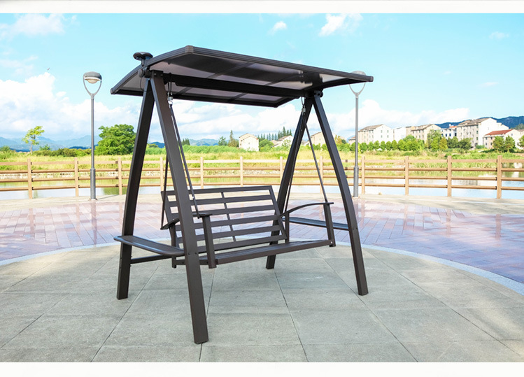 奥曼 户外铁艺秋千双人室外阳台摇椅庭院吊椅摇床花园休闲椅