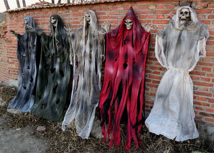 万圣节鬼头道具密室逃脱装饰鬼屋挂件酒吧布置吓人恐怖骷髅大吊鬼