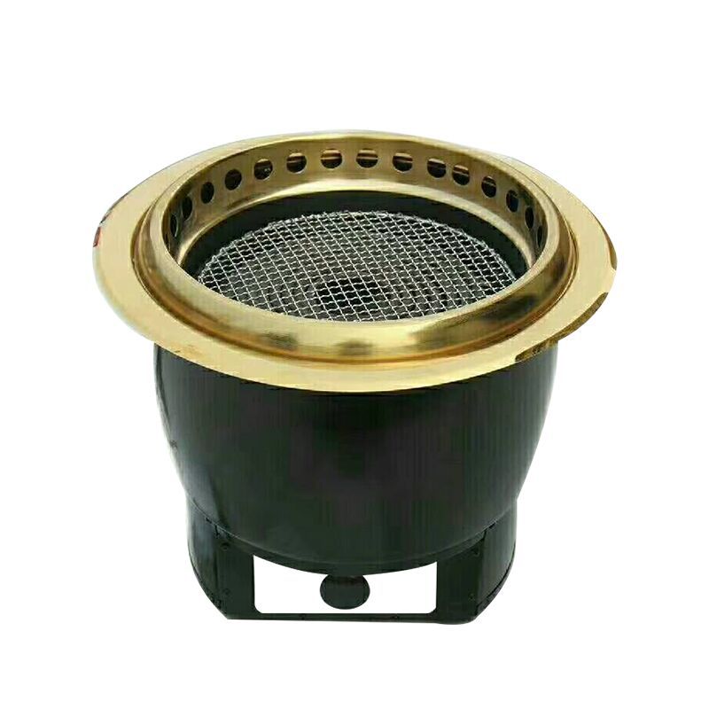 厂家供应韩式下排烟电烤炉 商用圆形无烟不锈钢电烧烤炉