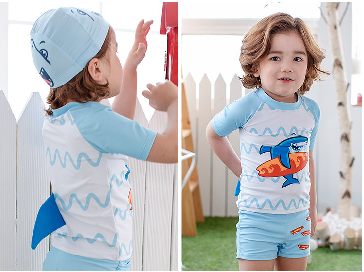 外贸泳衣男宝比基尼速干衣男童中小童分体泳衣宝宝泳衣套装