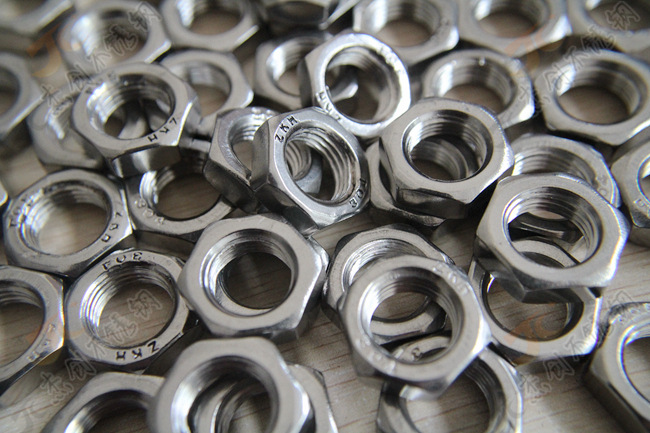 5 304细牙薄六角螺母 gb6173 不锈钢薄六角螺母 六角薄螺母