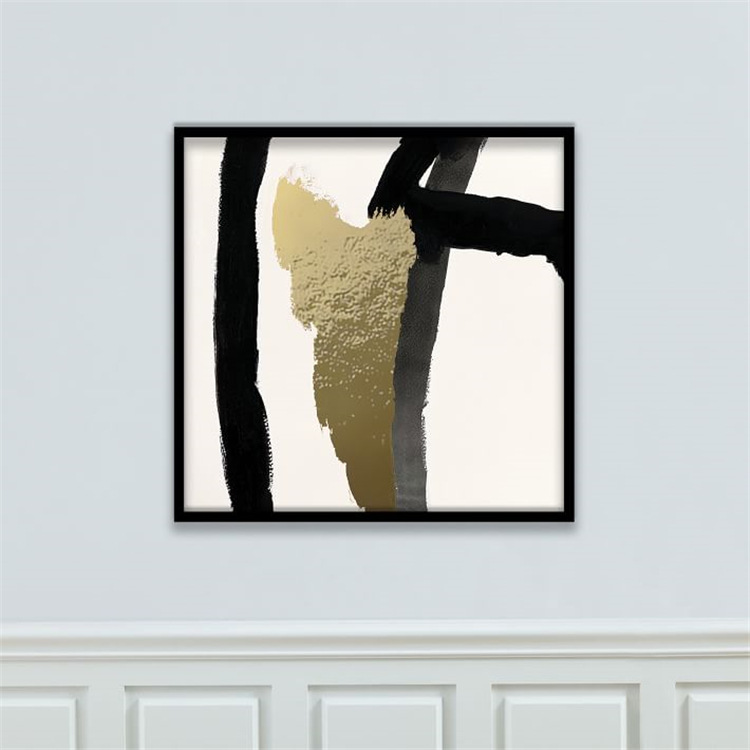 批发 抽象艺术装饰画简约水墨壁画 客厅diy几何图案ps边框挂画