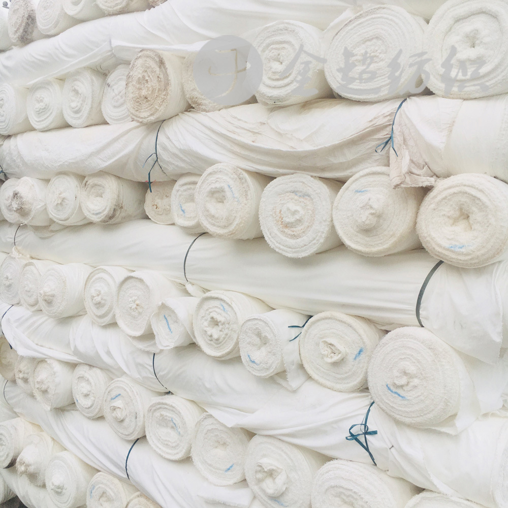 厂家直销 优质坯布 白色胚布 110克化纤布 斜纹磨毛布 现货库存