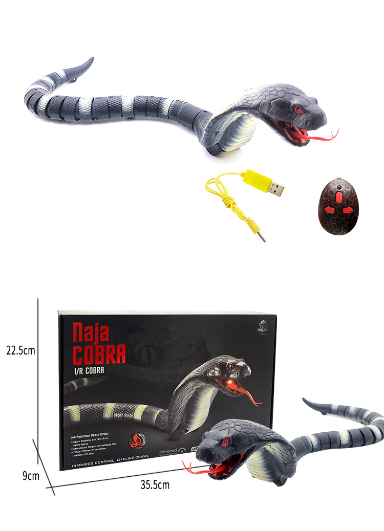 出口专供 红外线遥控蛇整蛊新奇特玩具遥控红外线对频仿真响尾蛇