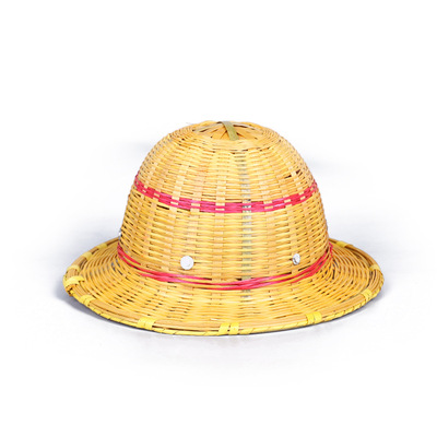 厂家直销竹编手工安全帽防晒竹帽透风夏天安全防护保护帽子