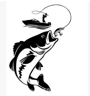 外贸专款 户外运动车贴 船上钓鱼车贴纸 go fishing 钓鱼垂钓贴纸