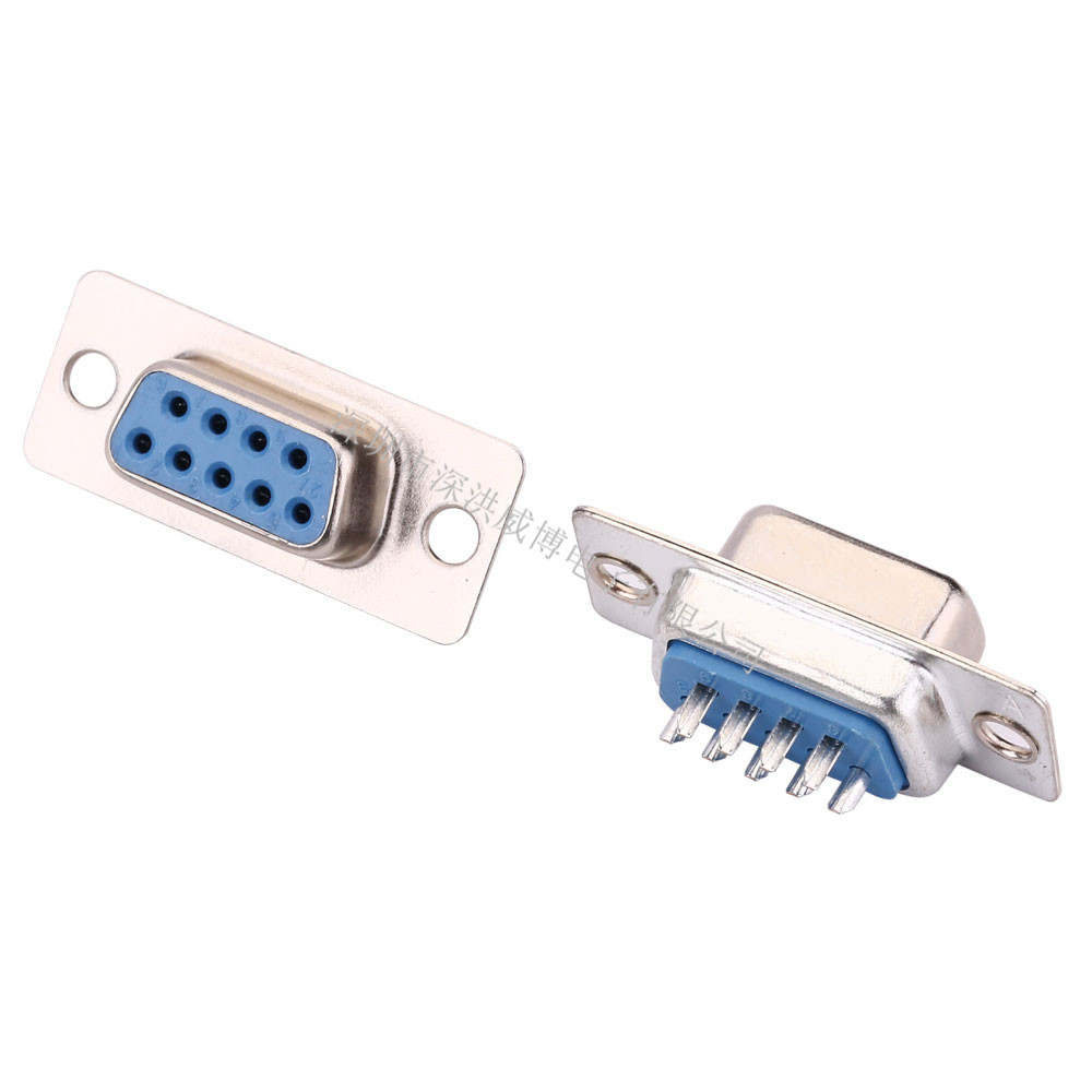 db9p母头焊线式串口9孔 rs232串口9针连接器