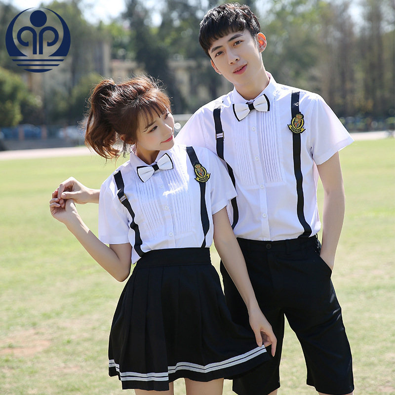 学生毕业校服夏季新款背带裙装日韩学院风制服批发-阿里巴巴