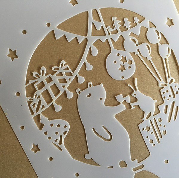 创意diy镂空绘画模板手工手帐尺