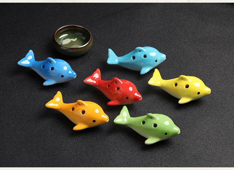 六孔海豚陶笛卡通陶笛6孔中音c调 儿童 景区夜市地摊货源工艺品礼