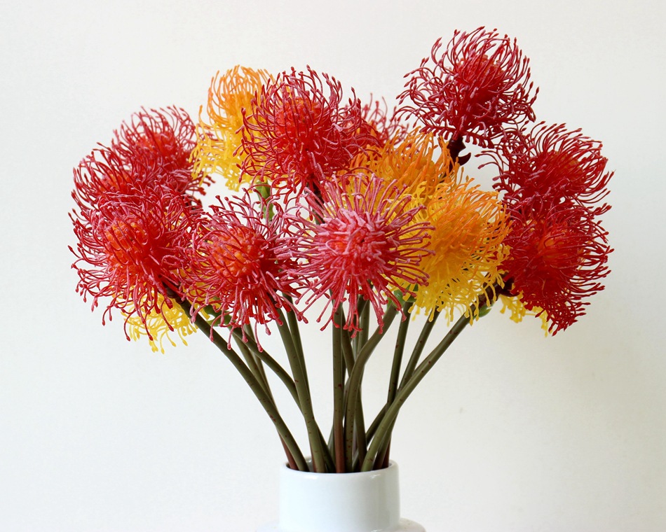 新品仿真假花 仿真针垫花 家居客厅餐桌装饰 手感塑料花插花材料